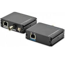 Ecost prekė po grąžinimo Digitus PoE+ extender set range at RJ45 to 400m / at COAX up to 500m - almo
