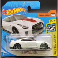 Hot Wheels Mainline Modeliukas 17 Nissan GT-R R35 white short card