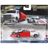 Hot Wheels Premium Team Transport Modeliukas Carry On Truck & 1966 Porsche 906 Carrera 6 (yra Sandėlyje)