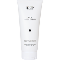 IDUN Minerals maitinamasis kūno kremas su sviestmedžių ir avižų aliejais, 200 ml