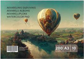 Sąsiuvinis akvarelei , A3, 10 lapų, 200 g/m², PPPSMA4771459697030