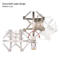Metalinis universalus kondensatoriaus mikrofono mikrofono smūgio laikiklio laikiklis Antivibracija, skirta prijungti prie interneto juoda