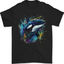 Spalvingi Orca Killer Whale Unisex marškinėliai S