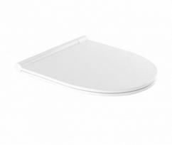 WC dangtis SANLIFE CLIPOFF su slowclose mech., antibakteriniu ef., Duroplast, nerūd. pl. lankstai, baltas