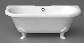 Akmens masės vonia Vispool Astoria 1700x765mm, kojos baltos
