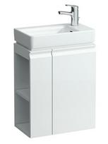 PRO S spintelė 470x605x275mm, durų lankstai dešinėje, lentynos kairėje,  praustuvui 8.1595.4, balta blizgi
