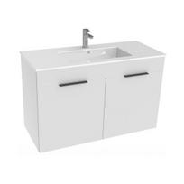 CUBE Spintelė, 2 durelės, su praustuvu 1000x430, balta