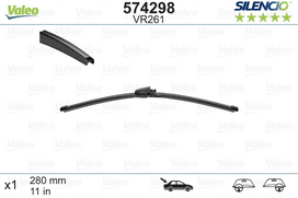 Automobilinis valytuvas VALEO SILENCIO SEAT, SKODA, VW TYL, 280 mm