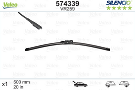 Automobilinis valytuvas VALEO SILENCIO OPEL, 500 mm