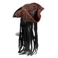 Helovino piratų kapitono kepurė vakarėlis kostiumas galvos apdangalai pintinės perukas kepuraitė Cosplay rekvizitai