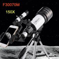 Profesionalus astronominis teleskopas 150 kartų priartinantis HD Didelės galios nešiojamas trikojis naktinis matymas giluminio kosmoso žvaigždės vaizdas į mėnulį pilka