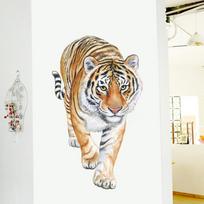 3D Tiger Animal Sienų lipdukai Tapetai Vaikams Miegamojo apdaila Svetainės namų dekoras Nuimami Decovative vaikų darželio sienų lipdukai 30*60cm