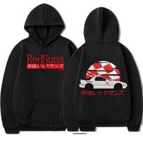 Japonijos anime Initial D Drift Akagi RedSuns AE86 Hoodie Unisex Moterų Streetwear Fashion JDM Automobile Culture Hoodies Unisex Tops 2XL