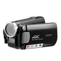 ORDRO AC2 4K skaitmeninė vaizdo kamera vaizdo kamera DV įrašymo įrenginys 48MP 30X skaitmeninis priartinimas IR Night Vision 3.0 juoda