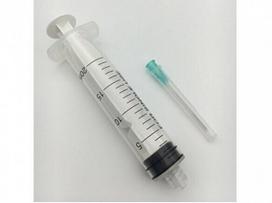 0,13 EUR už 1 vnt. užsakant 50 vnt. Švirkštas vienkartinis 20 ml, su 21G x 38 mm adata, sterilus, Luer Lock - adata užsukama