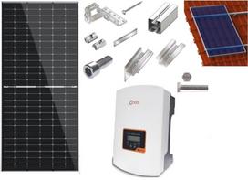 5kW Saulės elektrinės komplektas (be montavimo darbų), stogo danga - skarda