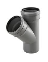 Kanalizacijos trišakis PP 40/40x45°, pilkas (3010790)