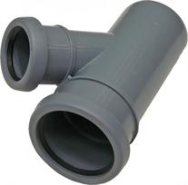 Vidaus kanaliz. trišakis PP HT 110x50/45°, pilkas