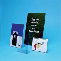 *Informacinis laikliklis L formos HD, A6, vertikalus, plono plastiko