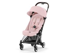 Cybex Coya vežimėlis Peach Pink, chrome brown frame