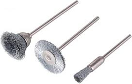 Miniatiūrinių šepečių rinkinys grąžtui 3vnt, 2,3mm kotelis