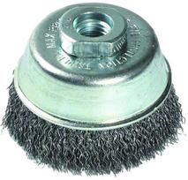 Steel wire cupbrush for angle grinder, 95mm, corrugated Ø0.35mm, M14