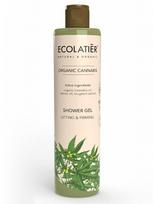 ECOLATIER Stangrinamoji dušo želė su kanapių aliejumi, 350 ml