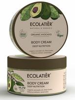 ECOLATIER Maitinamasis kūno kremas su avokadų aliejumi, keramidais, 250 ml