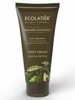 ECOLATIER Maitinamasis pėdų kremas su avokadų ir arbatmedžio aliejais, kakavos sviestu, 100 ml