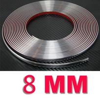 15M automobilio durelių krašto lūpų juostos apsaugos apsauga nuo įlenkimų 8mm sidabras