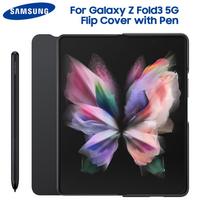 Originalus Samsung Flip Cover Case su S Pen, skirtas Samsung Galaxy Z Fold3 5G Z Fold 3 5G Flip Apsauginiai dėklai juoda