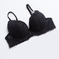 Moteriški nėriniai Push Up Liemenėlės Viršutiniai kaušeliai Drabužiai Apatinis trikotažas Sexy Plus Size Liemenėlė Crossover design sujetador 38C ruda