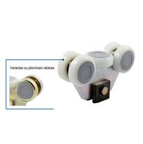 Pasiverčiantis elementas vartams su 5 plastikiniais/metaliniais ratukais