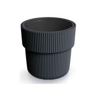 Plastikinis vazonas MILLY, su įdėklu, antracito sp., 30 x 28,5 cm