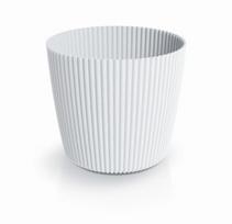 Plastikinis vazonas MILLY ROUND, baltos sp., 15 x 13 cm
