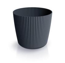 Plastikinis vazonas MILLY ROUND, antracito sp., 15 x 13 cm