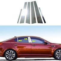 6 vnt Automobilių durų langų statramsčio stulpelių apdailos dangtelio lipdukas Chromas, skirtas KIA Optima /KIA K5 / KIA Magentis / Kia Lotze 2011-2015 m.
