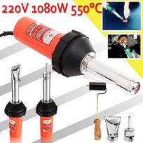 1080W 50Hz plastikinis karšto oro degiklio suvirinimo įrankis su antgaliu ir slėginio ritinėlio rinkiniu, skirtas suvirinimo aparatui 220V