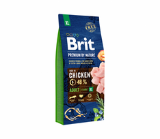 BRIT PREMIUM By Nature XL sausas maistas labai didelio dydžio suaugusiems šunims 15 kg