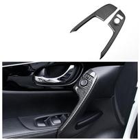 Skirta Nissan Qashqai 2016-2019 Naujam X-Trail X Trail T32 Rogue 2014~2021 Priedai 2vnt/komplektas ABS automobilio vidaus durelių rankenos skydelio dangčio apdailos rėmas juoda
