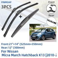 Skirta Nissan Micra March Hečbekui K13 2010-2016 m. Priekiniai galiniai valytuvai Šepečiai Pjovimo priedai J Kablys 2010 2011 2012 2013 2014 2015 2016 m.