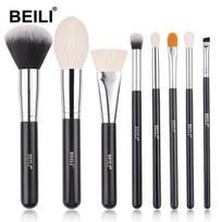 BEILI 8PCS makiažo šepetėliai pudros pagrindas Highlight maskuojantis akių šešėlius maišantis makiažo šepetėlių rinkinys pinceaux de maquillage