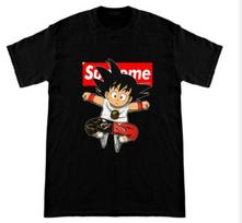 Dbz Hypebeast Goku marškinėliai juodi suaugusiems vaikams Xs S