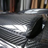 5D itin blizgus blizgus juodas anglies pluošto PVC vandeniui atsparus automobilio apvyniojimo lipdukas