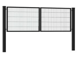 Dvigubi vartai, karštai cinkuoti, pilkos sp., 1200 x 4000 mm