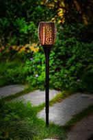 Įsmeigiamas LED lauko šviestuvas FLAME LIGHT, IP44, įkraunamas saulės energija, 12 x 88 cm