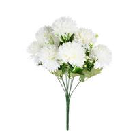 Dirbtinių gėlių puokštė ELEMENTS SENSE Chrysanthemum, baltos sp., 9 šakelės, 45 cm