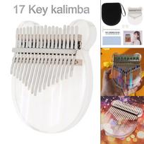 17 klavišų skaidraus lazerinio vaivorykštinio lokio formos Kalimba nykščio pianinas su Eva apsauginiu dėklu