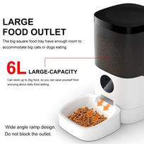 6 l naminių gyvūnėlių tiektuvas išmanusis automatinis matomas dangtelis naminių šunų kačių ėdalo dozatorius nuotolinio valdymo pulto APP laikmatis [Vaizdo įrašas / Wi-Fi / mygtuko versija] Button Version
