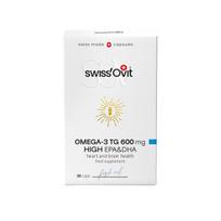 SWISSOVIT, OMEGA-3 TG, 600 mg, žuvų taukai, 30 kapsulių